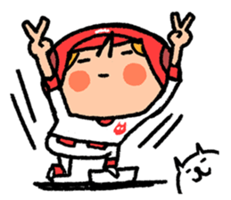 Softball and cats sticker #8461139