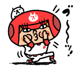 Softball and cats sticker #8461143