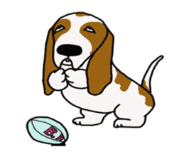 Basset hound sticker #8462052