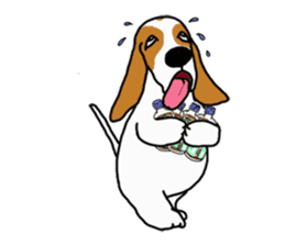 Basset hound sticker #8462058