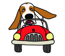 Basset hound sticker #8462065