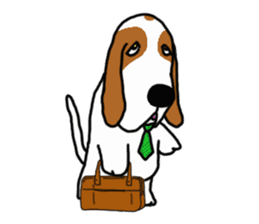 Basset hound sticker #8462076