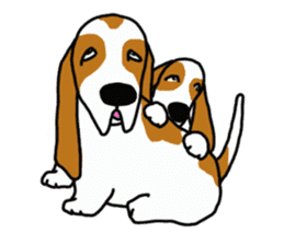 Basset hound sticker #8462084
