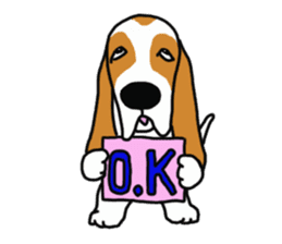 Basset hound sticker #8462085