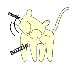 White cat Gonta[English] sticker #8466426