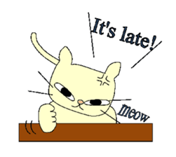 White cat Gonta[English] sticker #8466428