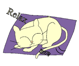 White cat Gonta[English] sticker #8466431