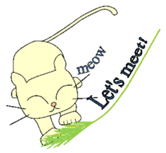 White cat Gonta[English] sticker #8466450