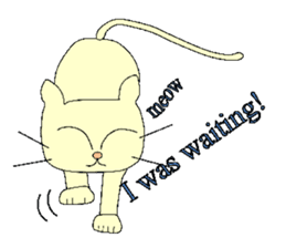 White cat Gonta[English] sticker #8466457