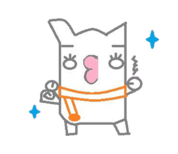 A sticker of cute animals. sticker #8467240