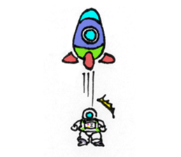 Nostalgic astronaut Sigekuni boy sticker #8467918