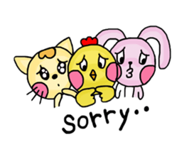 Chicken&Cat&Rabbit sticker #8468215