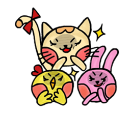 Chicken&Cat&Rabbit sticker #8468219