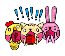 Chicken&Cat&Rabbit sticker #8468220