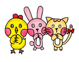Chicken&Cat&Rabbit sticker #8468221