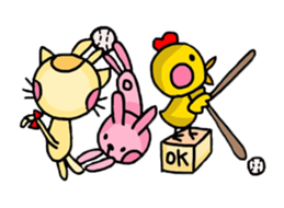 Chicken&Cat&Rabbit sticker #8468233