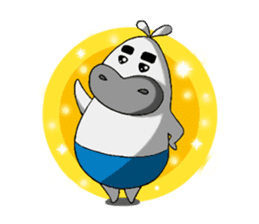 White Hippo sticker #8468465