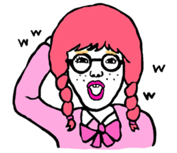 Mysterious girls sticker #8469572