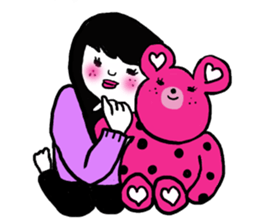 Mysterious girls sticker #8469573