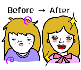 Mysterious girls sticker #8469592