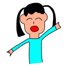 Sticker picture a child is drawn sticker #8470243