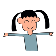 Sticker picture a child is drawn sticker #8470248