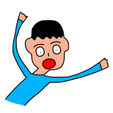 Sticker picture a child is drawn sticker #8470252