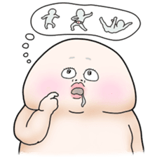 Plump plump ! Moonchi-kun 4 sticker #8470577
