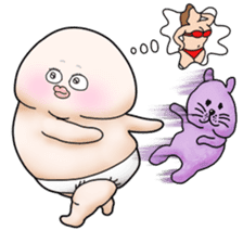 Plump plump ! Moonchi-kun 4 sticker #8470598