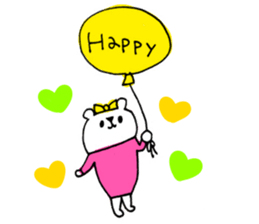 Handwriting bear sticker #8471610