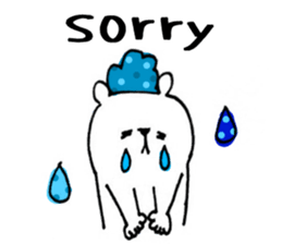 Handwriting bear sticker #8471624