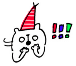 Handwriting bear sticker #8471626