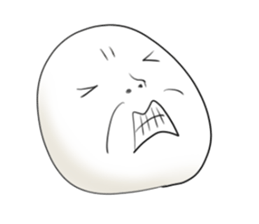 It is a white face. sticker #8471669