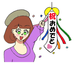 Fashionable girls sticker #8471925