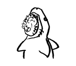 Old man of shark sticker #8472075
