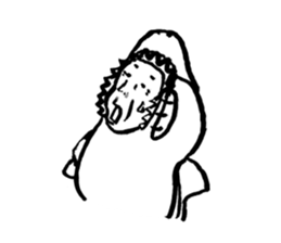 Old man of shark sticker #8472078