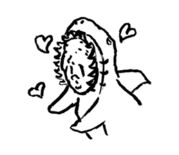 Old man of shark sticker #8472088
