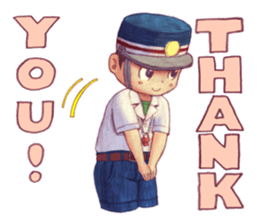 a train conductor boy "Suguru" 2 sticker #8472415