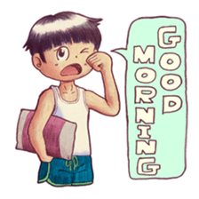 a train conductor boy "Suguru" 2 sticker #8472419