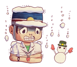 a train conductor boy "Suguru" 2 sticker #8472429