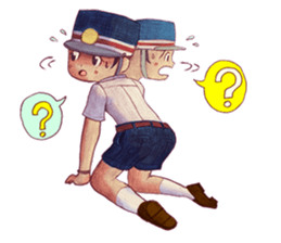 a train conductor boy "Suguru" 2 sticker #8472434