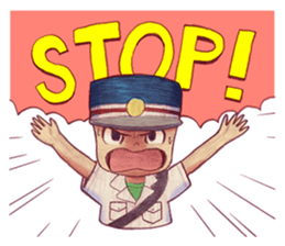 a train conductor boy "Suguru" 2 sticker #8472435