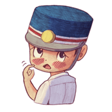 a train conductor boy "Suguru" 2 sticker #8472445