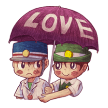 a train conductor boy "Suguru" 2 sticker #8472447