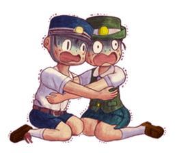 a train conductor boy "Suguru" 2 sticker #8472449