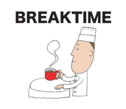 He is a baker. 1 sticker #8472553