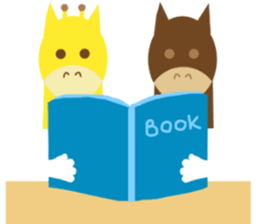 Horse and giraffe - Fall New Year ~ sticker #8473391