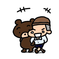 bear and kid sticker sticker #8473974