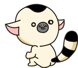Cute Ring tailed lemur sticker #8474561