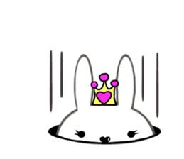 Cute rabbit princess sticker #8475528